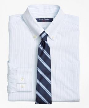 推荐Boys Non-Iron Supima® Cotton Broadcloth Mini Stripe Dress Shirt商品