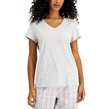 Charter Club | Everyday Cotton V-Neck Pajama T-Shirt, Created for Macy's商品图片,7折×额外8折, 额外八折