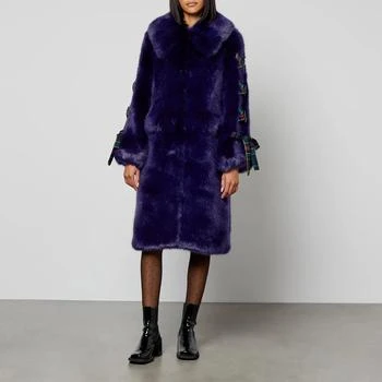 推荐Shrimps Judy Ribbon-Embellished Faux Fur Coat商品