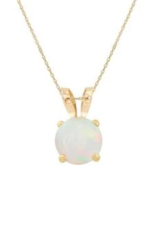 CANDELA JEWELRY | 10K Yellow Gold Created Opal Pendant Necklace,商家Nordstrom Rack,价格¥578