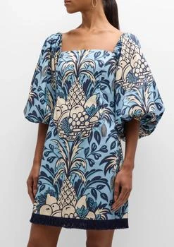 Cara Cara | Cara Cara Women's Montauk Dress, 100% Cotton Puff Sleeves Fruit Basket Mini Blue,商家Premium Outlets,价格¥3308