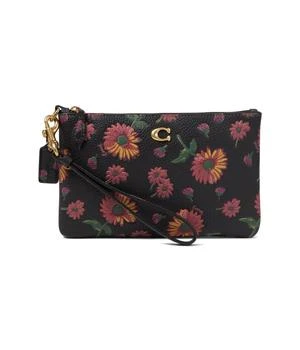 Coach | Floral Printed Leather Small Wristlet 