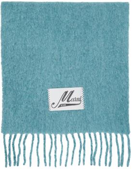 Marni | Blue Brushed Alpaca Scarf商品图片,额外8.5折, 独家减免邮费, 额外八五折