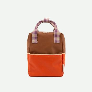 小棕瓶, Sticky Lemon | Small Backpack Colourblocking Orange Juice + Plum Purple + School Bus Brown商品图片 