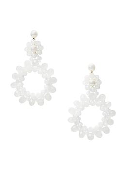 推荐Marguerite Gold-Plated, Faux Pearl & Glass Bead Earrings商品