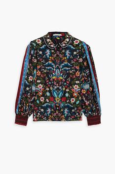 Alice + Olivia | Santa Monica floral-print cotton blouse商品图片,5折