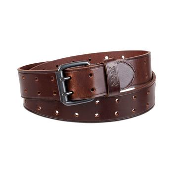 Levi's | Men's Leather Perforated Double Prong Workwear Belt商品图片,4.9折起