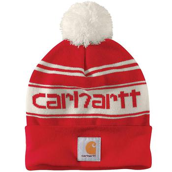 推荐Carhartt Men's Knit Pom-Pom Cuffed Logo Beanie商品