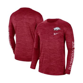 NIKE | Men's Cardinal Arkansas Razorbacks Velocity Legend Team Performance Long Sleeve T-shirt商品图片,7.4折