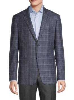 theory西装是什么牌子, Theory | Plaid Wool-Blend Blazer商品图片 3.8折
