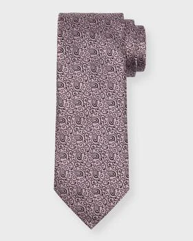 Zegna | Men's 100 Fili Silk Paisley Jacquard Tie,商家Neiman Marcus,价格¥2237