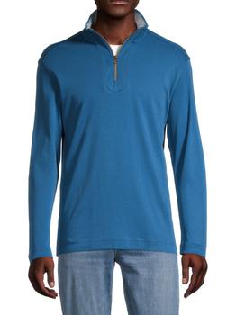 Robert Graham | Curson Classic-Fit Quarter-Zip Pullover商品图片,3.2折