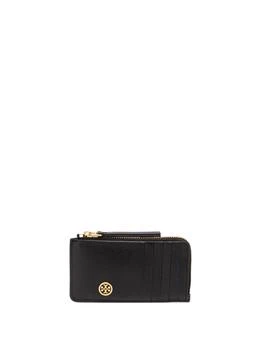 推荐Tory Burch `Robinson` Leather Top-Zip Card Case商品