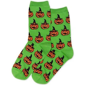 Hot Sox | Women's Jack-O'-Lantern Printed Crew Socks 