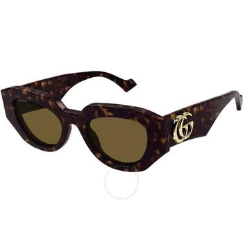 Gucci Brown Geometric Ladies Sunglasses GG1421S 002 51