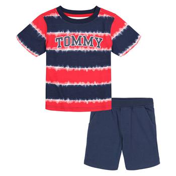 Tommy Hilfiger | Baby Boys Tie-dye Logo T-shirt and French Terry Shorts, 2 Piece Set商品图片,2.9折