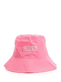 Ganni | Ganni Logo Printed Bucket Hat 6.7折