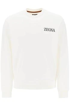 Zegna | Zegna crew-neck sweatshirt with flocked logo 6.4折