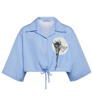 Prada | Floral cropped shirt商品图片,