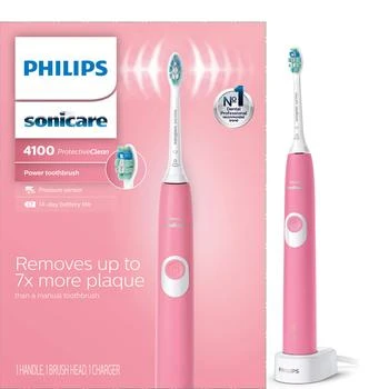 Philips | Philips Sonicare ProtectiveClean 4100 Rechargeable Electric Power Toothbrush, Pink, HX6815/01,商家Amazon US editor's selection,价格¥376