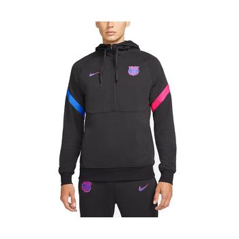 nike air force1旅行, NIKE | Men's Black Barcelona Travel Raglan Fleece Half-Zip Hoodie商品图片 