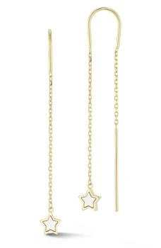 Ember Fine Jewelry | 14K Gold Star Threader Earrings,商家Nordstrom Rack,价格¥3263
