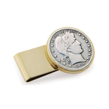 American Coin Treasures | Men's Silver Barber Half Dollar Stainless Steel Coin Money Clip商品图片,额外7折, 额外七折