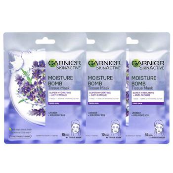 Garnier是什么牌子, Garnier | Garnier Moisture Bomb Lavender Hydrating Face Sheet Mask X 3商品图片 额外7.5折, 满$1享8折, 满折, 额外七五折