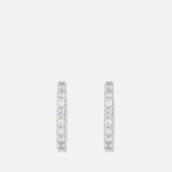 推荐Astrid & Miyu Women's Crystal Jewelled Huggies In Silver商品