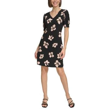 Tommy Hilfiger | Women's Floral V-Neck Puff-Sleeve Dress 7.4折