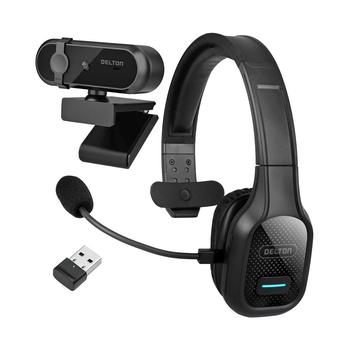 商品Delton | 20X Professional Computer Headset w/ Auto Pairing USB Dongle and 1080p Webcam,商家Macy's,价格¥573图片