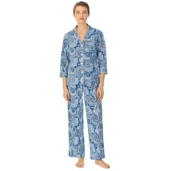 商品Ralph Lauren Women's 3/4 Sleeve and Pants Pajama Set图片