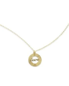 Bloomingdale's | LOVE Sunray Circle Pendant Necklace in 14K Yellow Gold,商家Bloomingdale's,价格¥4191