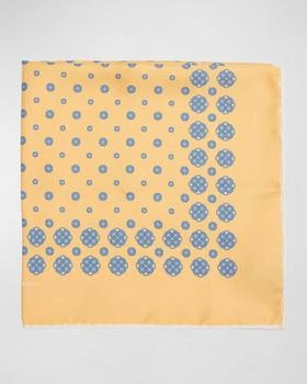 Stefano Ricci | Men's Silk Quatrefoil-Print Handkerchief,商家Neiman Marcus,价格¥2076