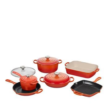 Le Creuset | 10 Pc Enameled Cast Iron Cookware Set,商家Bloomingdale's,价格¥8605