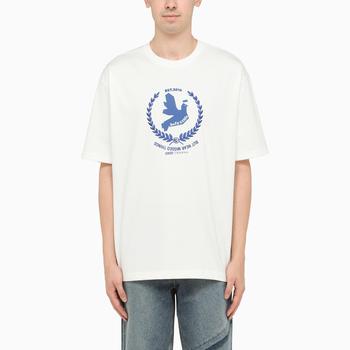 推荐White t-shirt with embroidered olive branch商品