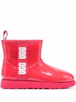 ugg雪地靴女上海, UGG | Pink Fur and PVC Boots with Logo商品图片 7.9折