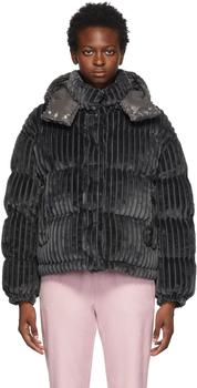 蒙克莱, Moncler | Grey Down Velvet Daos Jacket商品图片 