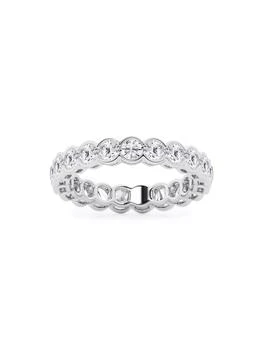 Saks Fifth Avenue Collection | 14K White Gold & Round Lab-Grown Diamond Eternity Band/2.00-5.00 TCW,商家Saks Fifth Avenue,价格¥15829