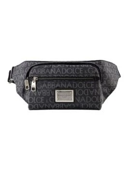 Dolce & Gabbana | Jcq.Logo Spalmato Bag - Fabric - Black,商家The List,价格¥8429