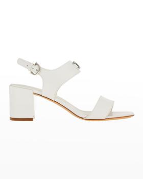 推荐Cayla Calfskin Gancini Bit Slingback Sandals商品