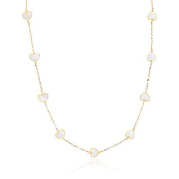 The Lovery | Mother of Pearl Heart Station Necklace,商家Premium Outlets,价格¥3416