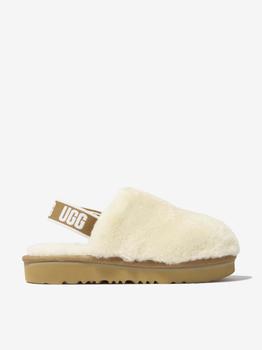 ugg帽子, UGG | Ugg Cream, Black, Ivory Unisex Sheepskin Fluff Yeah Clogs商品图片 