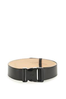 推荐Alexander mcqueen leather tuc buckle belt商品