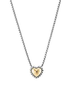 商品David Yurman | Cable Collectibles Cable Cookie Classic Heart Necklace With 18K Yellow Gold,商家Saks Fifth Avenue,价格¥2684图片