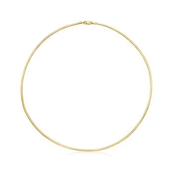 Canaria Fine Jewelry | Canaria Italian 2mm 10kt Yellow Gold Omega Chain Necklace,商家Premium Outlets,价格¥5326