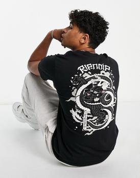 Rip N Dip | RIPNDIP mystic jerm t-shirt in black with chest and back print商品图片,