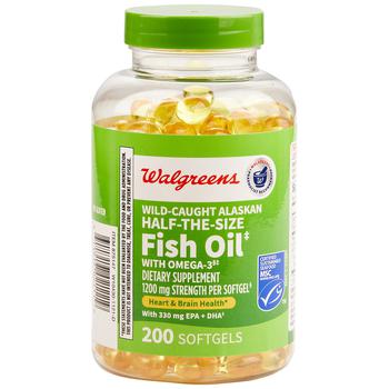 商品Walgreens | Half-the-Size Fish Oil 1200 mg Softgels,商家Walgreens,价格¥144图片