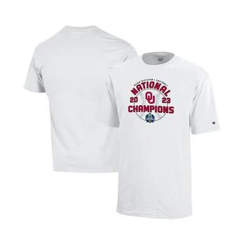 CHAMPION | Big Boys White Oklahoma Sooners 2023 NCAA Softball Women's College World Series Champions Locker Room T-shirt 