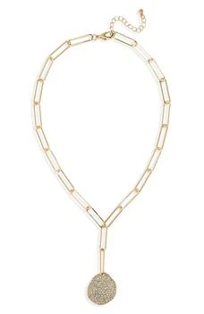 Nordstrom | Pavé Crystal Paper Clip Y-Necklace,商家Nordstrom Rack,价格¥98